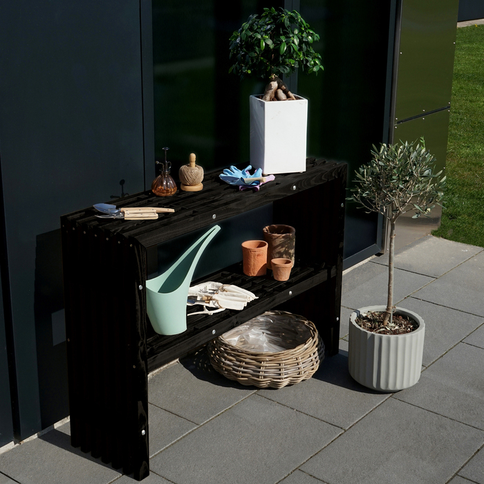 Plantebord svart 115 × 32 × 80 cm